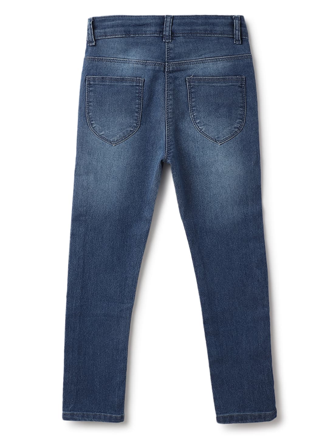 TALES & STORIES Girls Blue Slim Fit Light Fade Mid-Rise Stretchable Denim Jeans