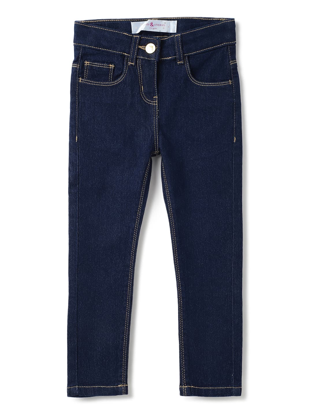 TALES & STORIES Girls Blue Slim Fit Stretchable Denim Jeans