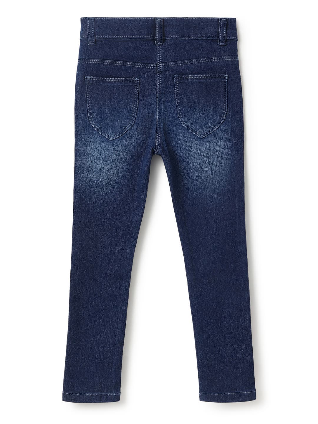 TALES & STORIES Girls Blue Slim Fit Mid-Rise Light Fade Stretchable Denim Jeans