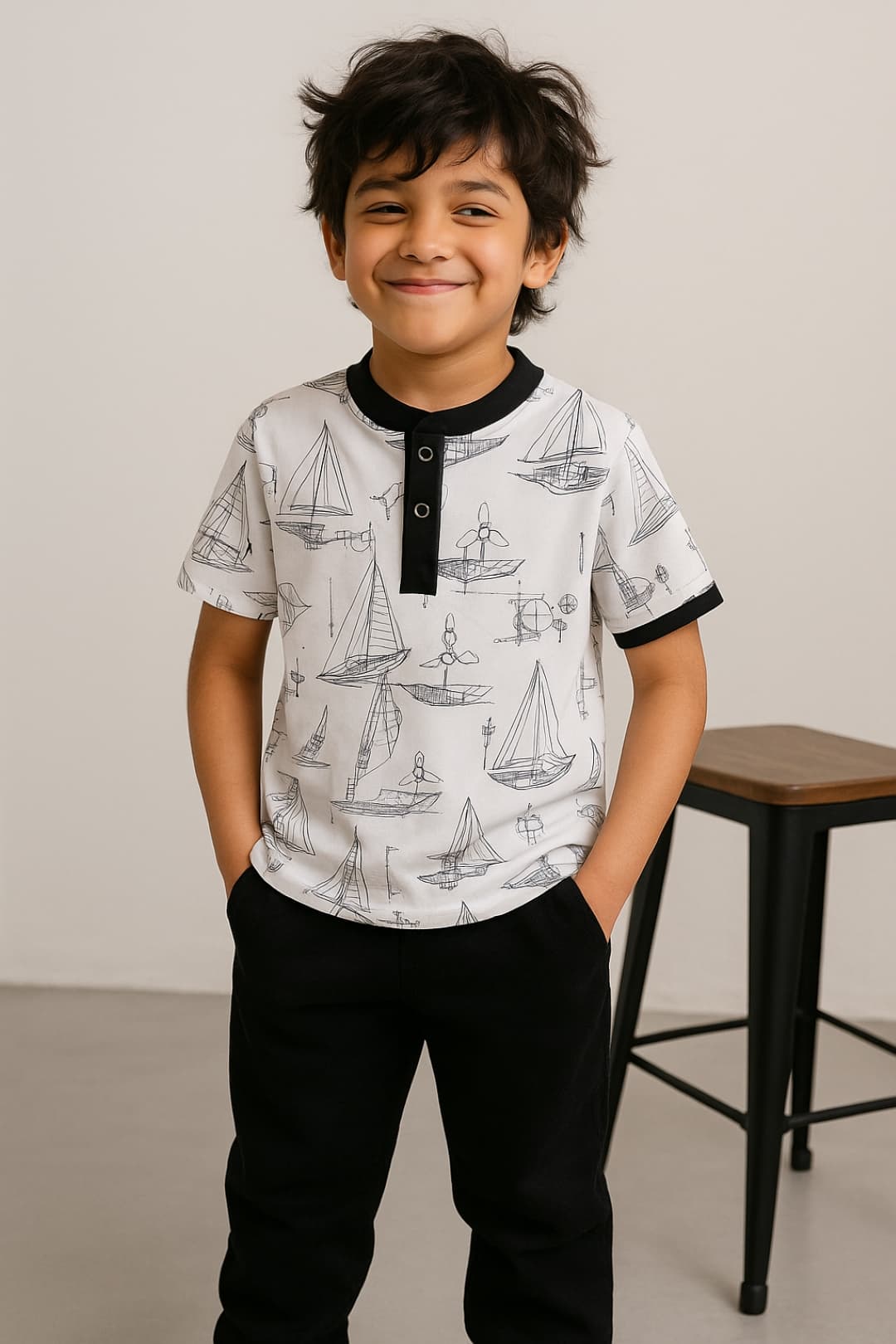 TALES & STORIES Boys Printed Cotton T-shirt