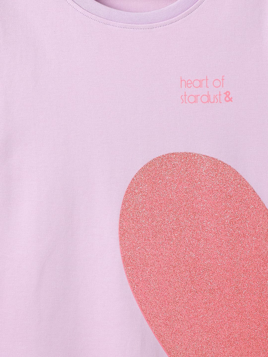 TALES & STORIES Girls Lavender Cotton Tshirts