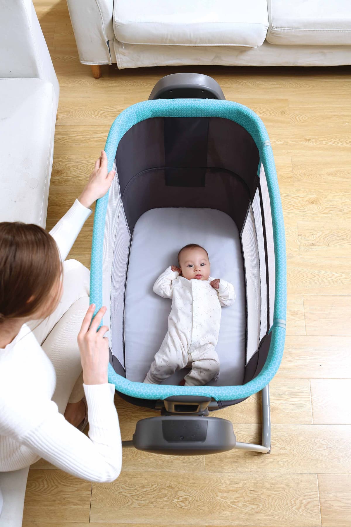 Mastela Deluxe 4 in 1 Bassinet Blue Birth+ to 12M