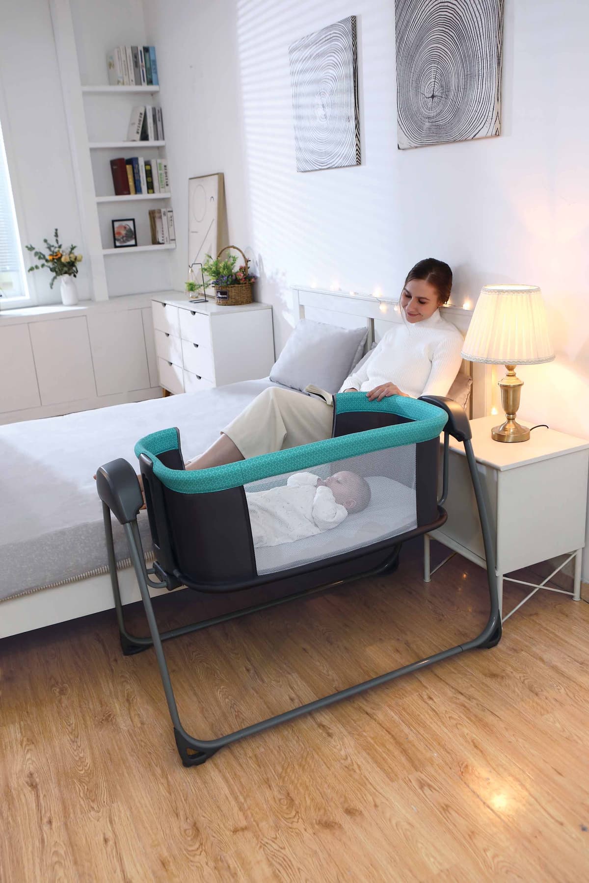 Mastela Deluxe 4 in 1 Bassinet Blue Birth+ to 12M