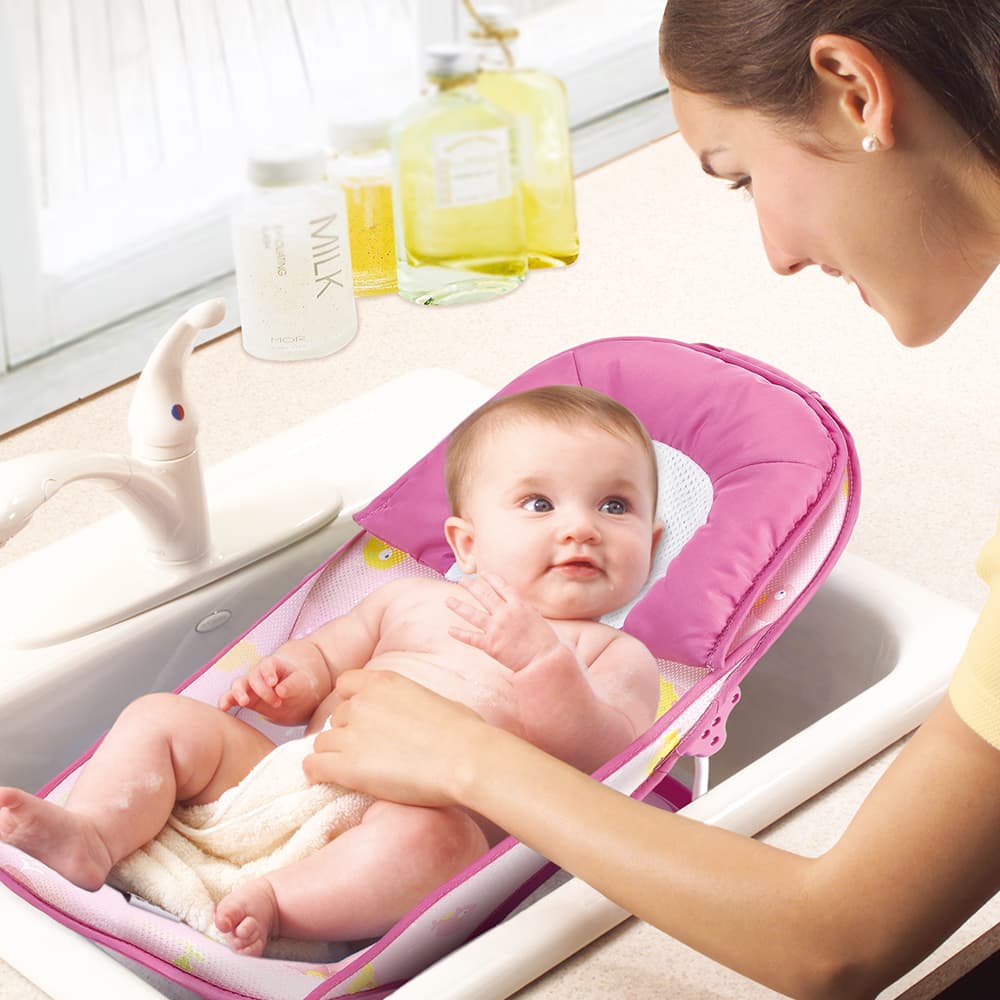 Mastela Deluxe Baby Bather Pink P1 Birth+ to 6M
