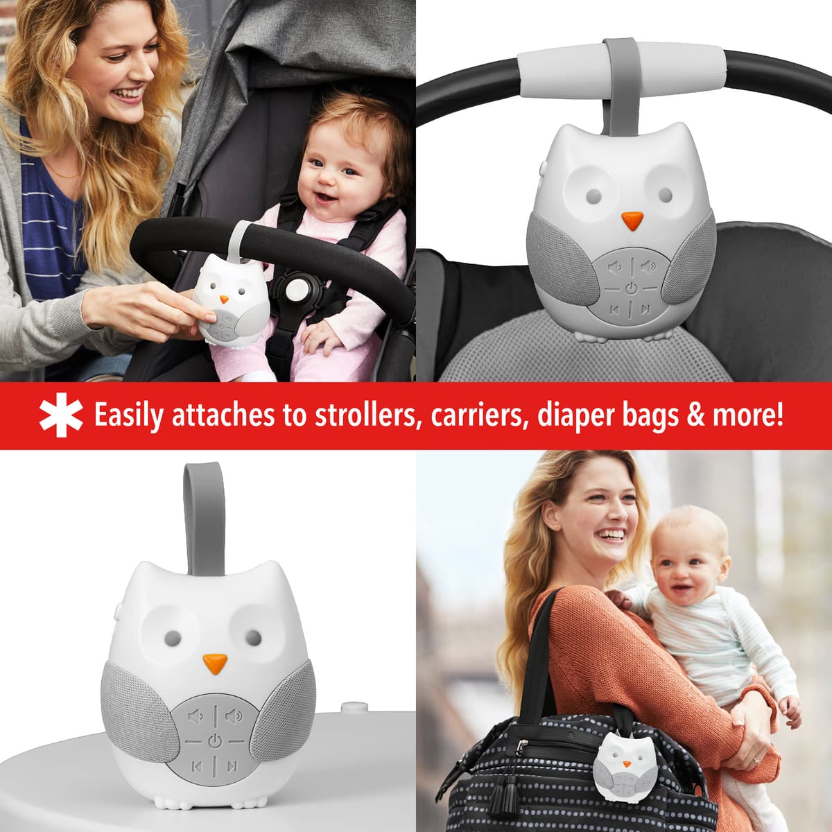 Skip Hop Stroll And Go Portable Baby Soother Owl Birth+ to 24M