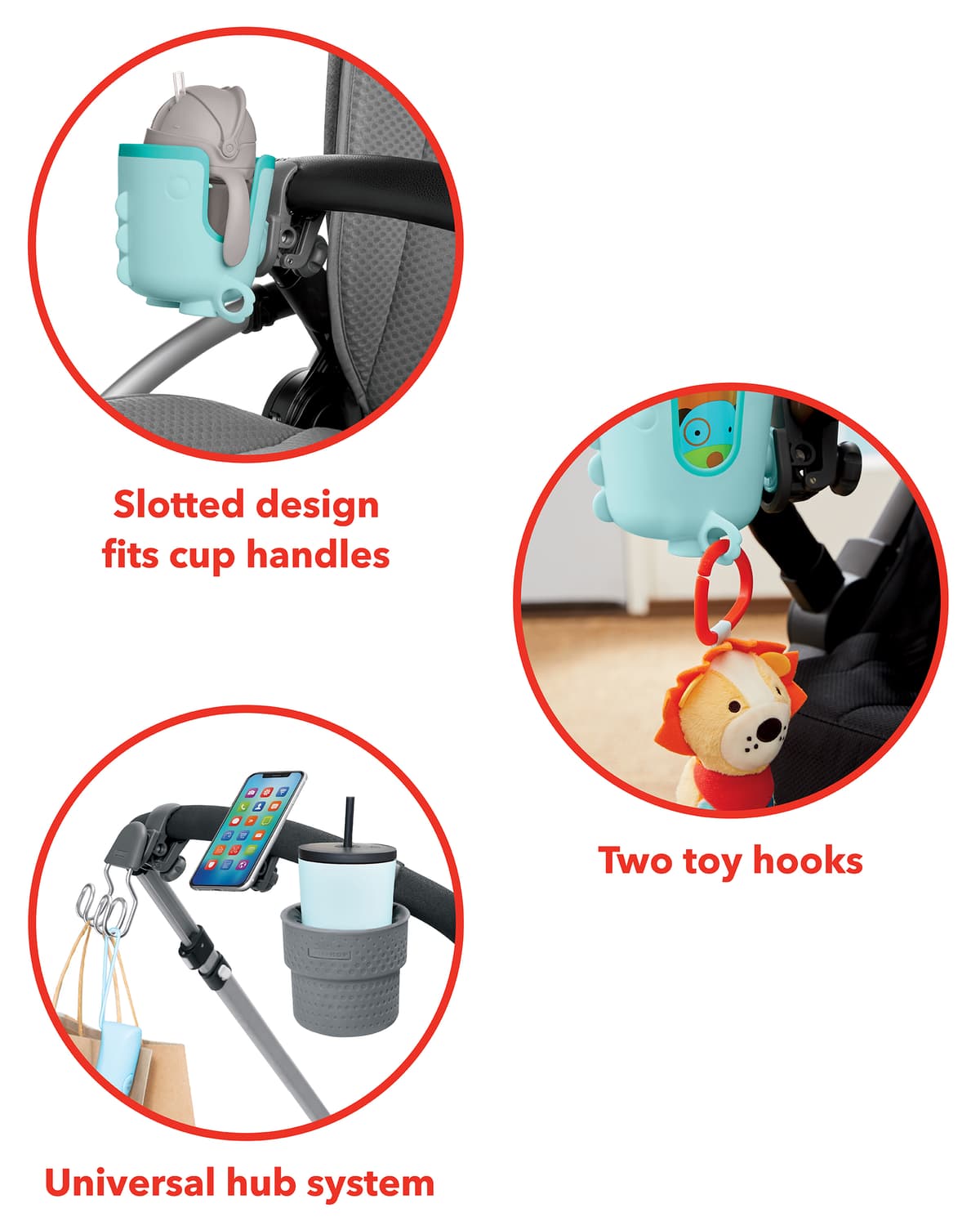 Skip Hop Stroll & Connect Universal Child Cup Holder Teal Birth+ to 36M
