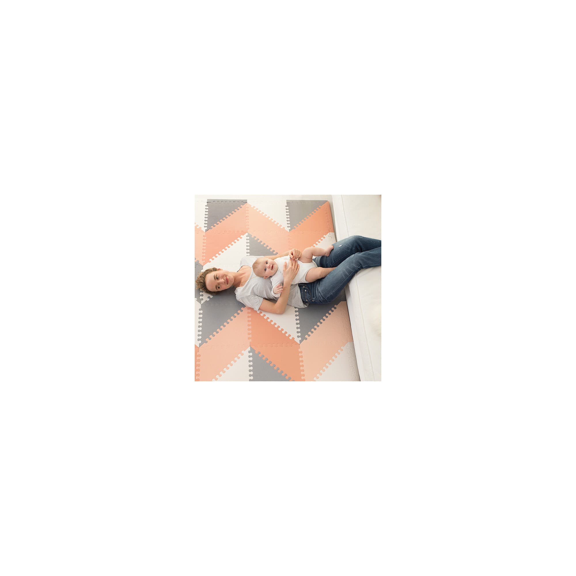 Skip Hop Playspot Geo (Ff) Grey-Peach Birth+ to 24M