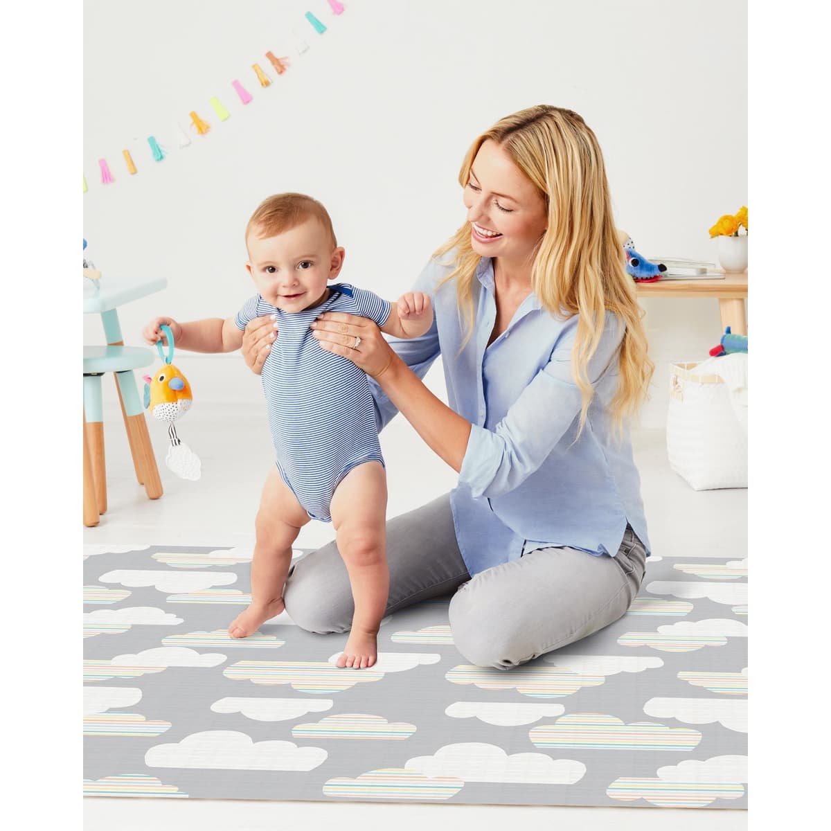 Skip Hop Doubleplay Reversible Playmat Vibrant Village Birth+ to 24M
