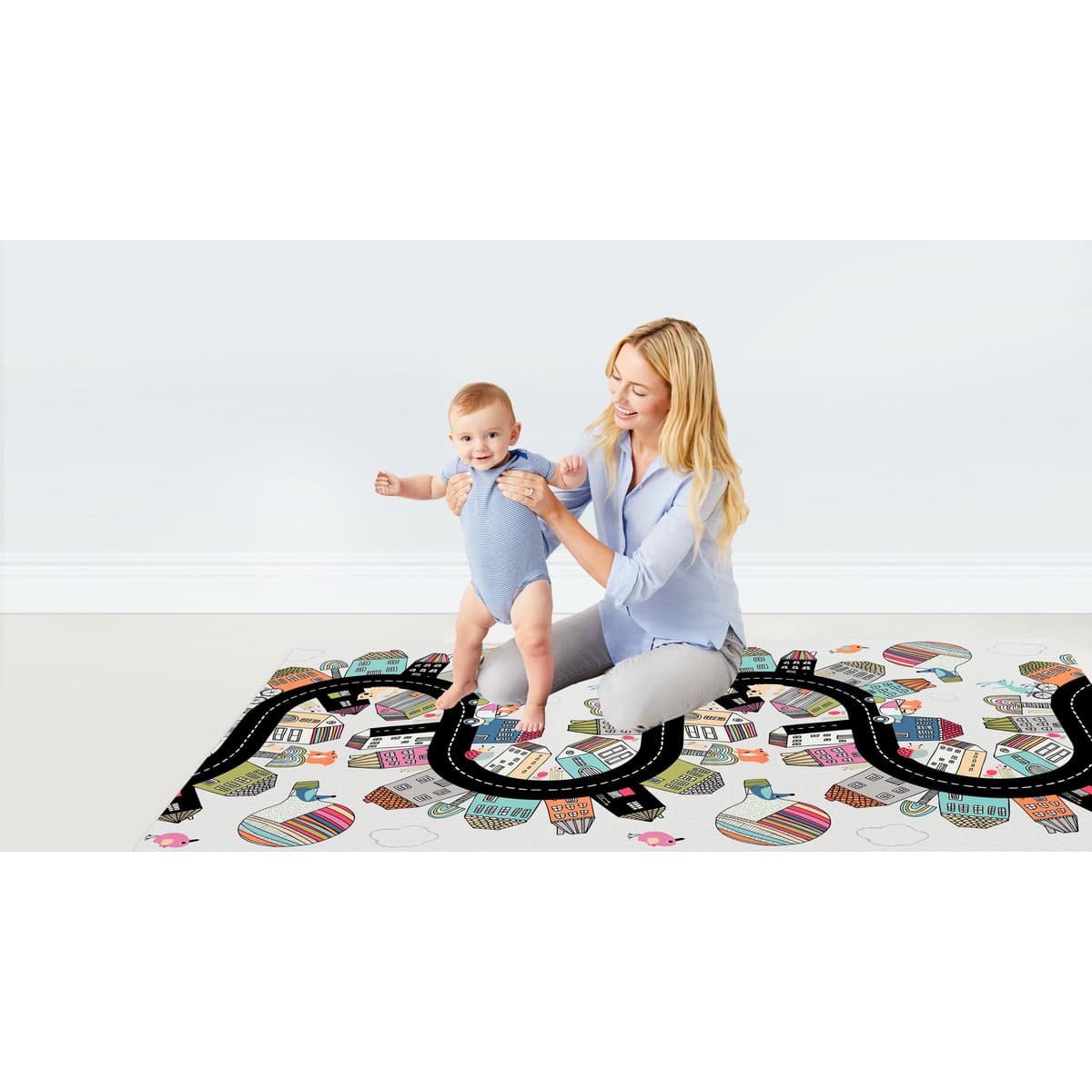 Skip Hop Doubleplay Reversible Playmat Vibrant Village Birth+ to 24M