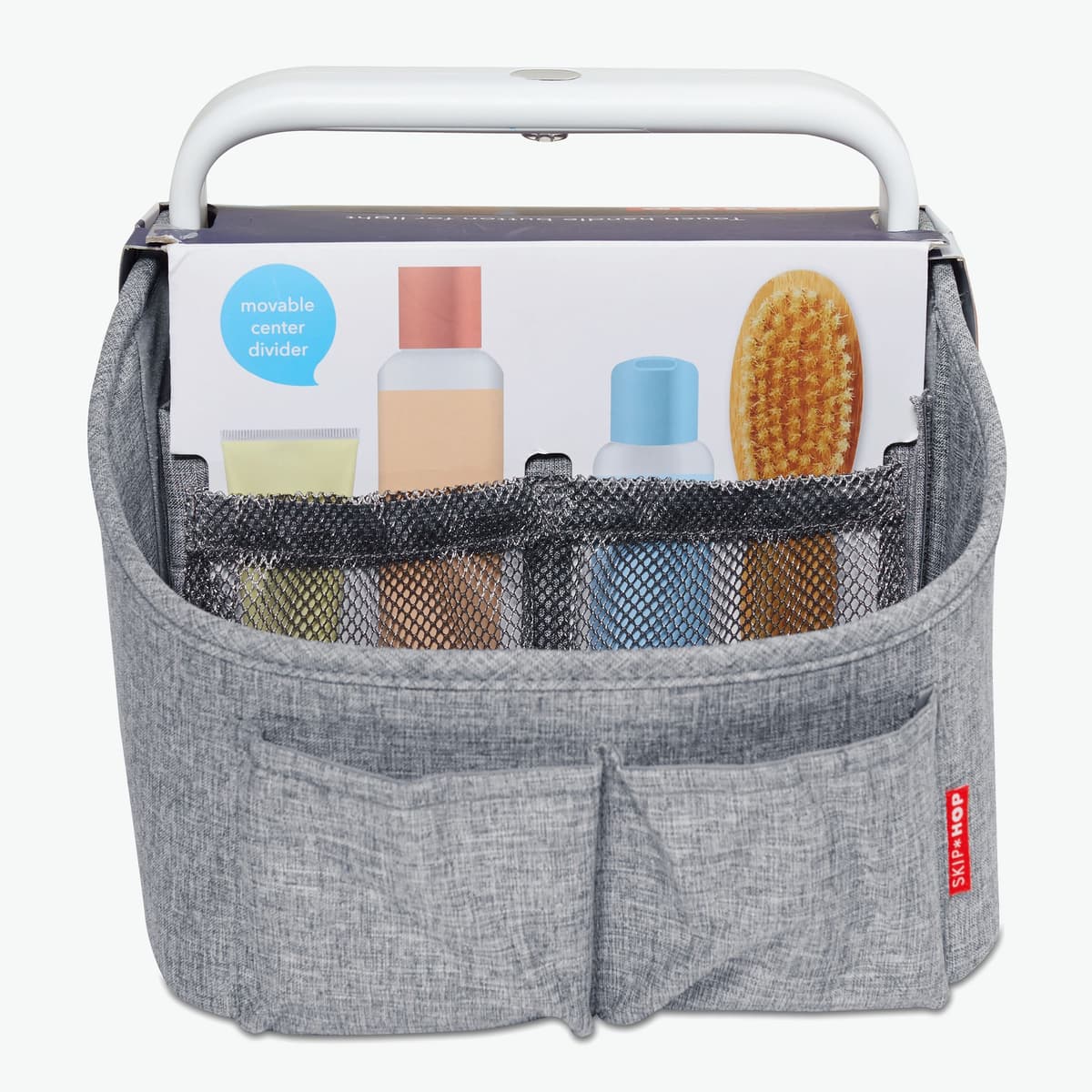 Skip Hop Light Up Diaper Caddy Heather Grey Birth+ to 24M