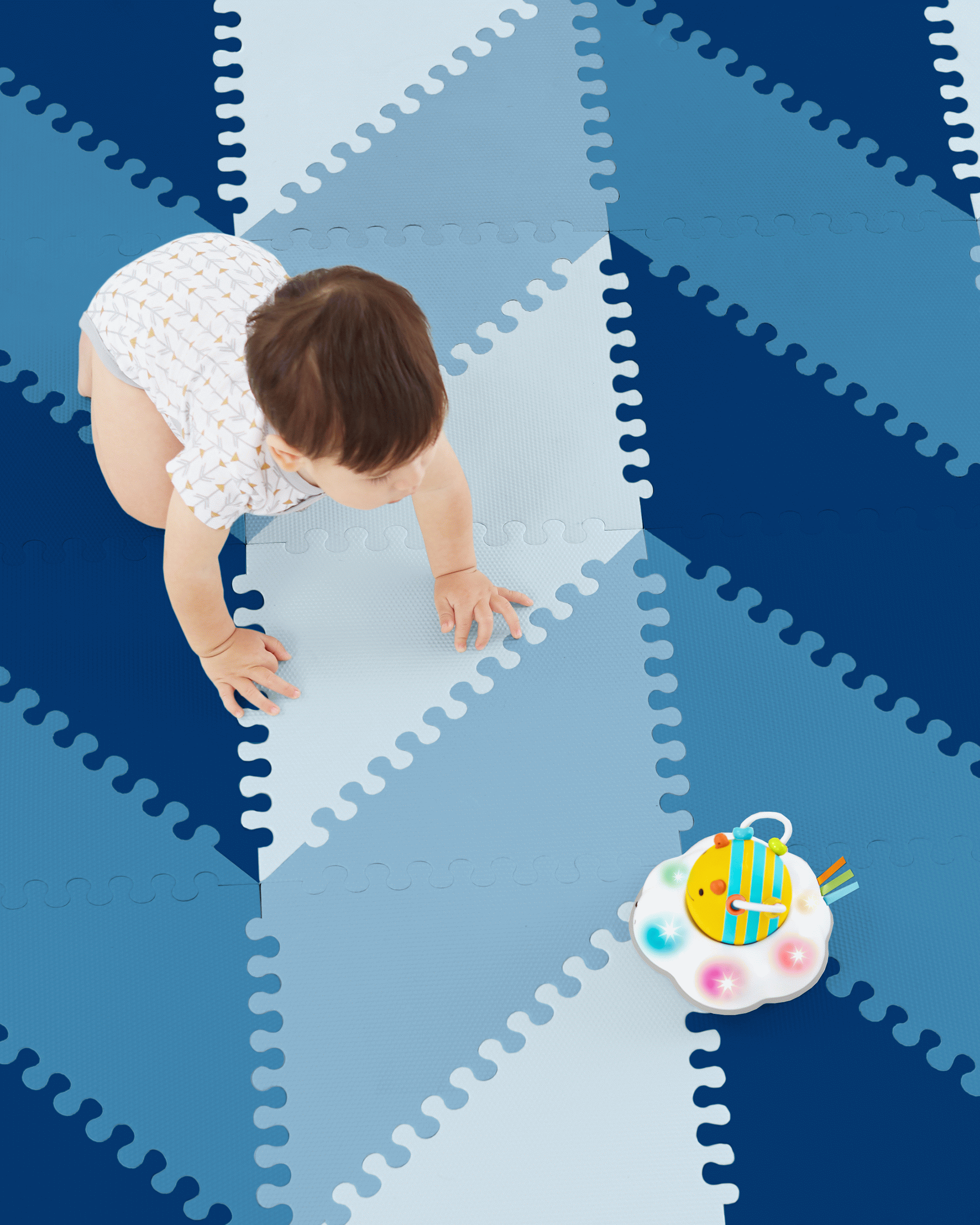 Skip Hop Playspot Geo - FF Blue Ombre Birth+ to 24M