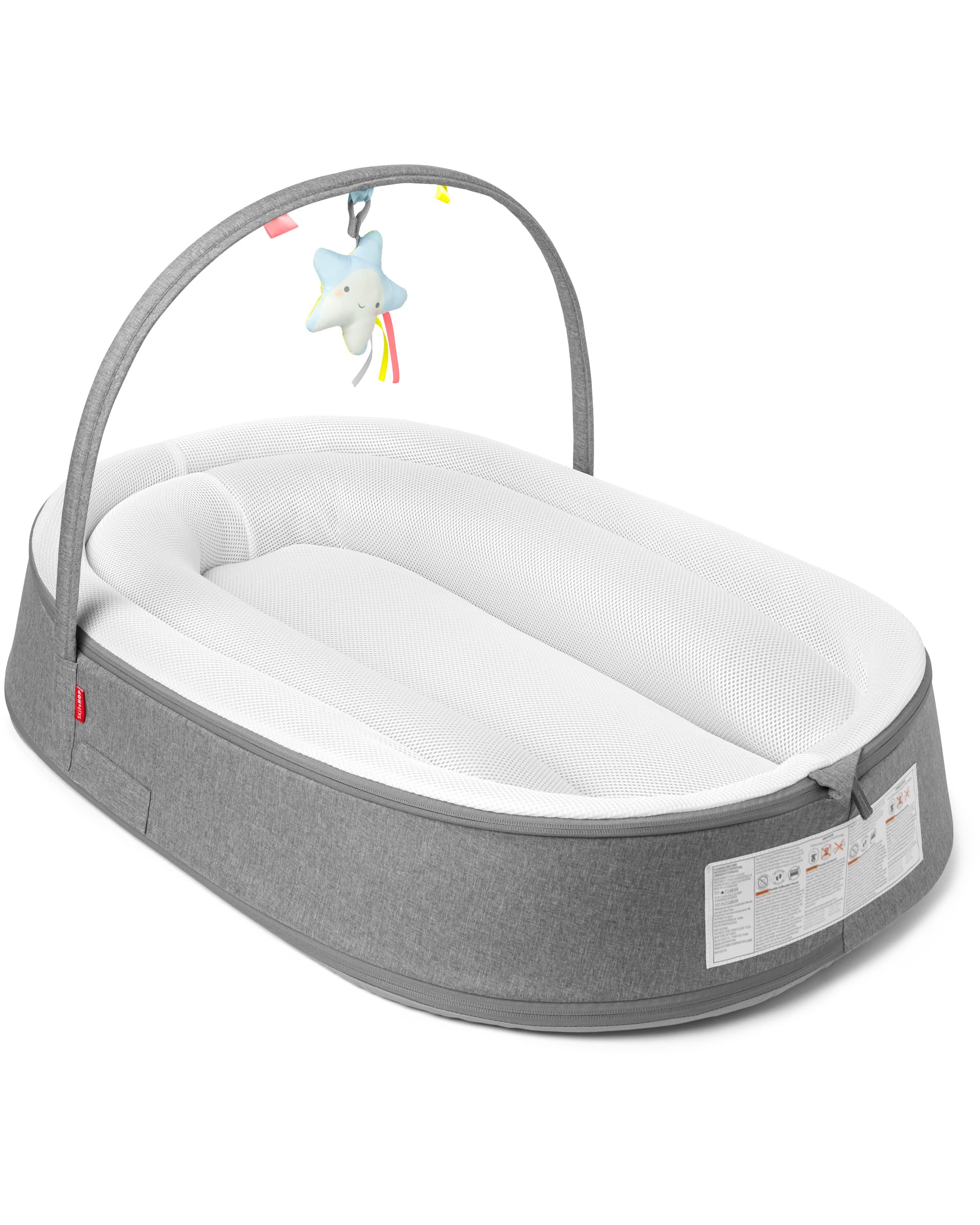 Skip Hop Sweet Retreat 2-Stage Baby Lounger Grey Birth+ to 9M