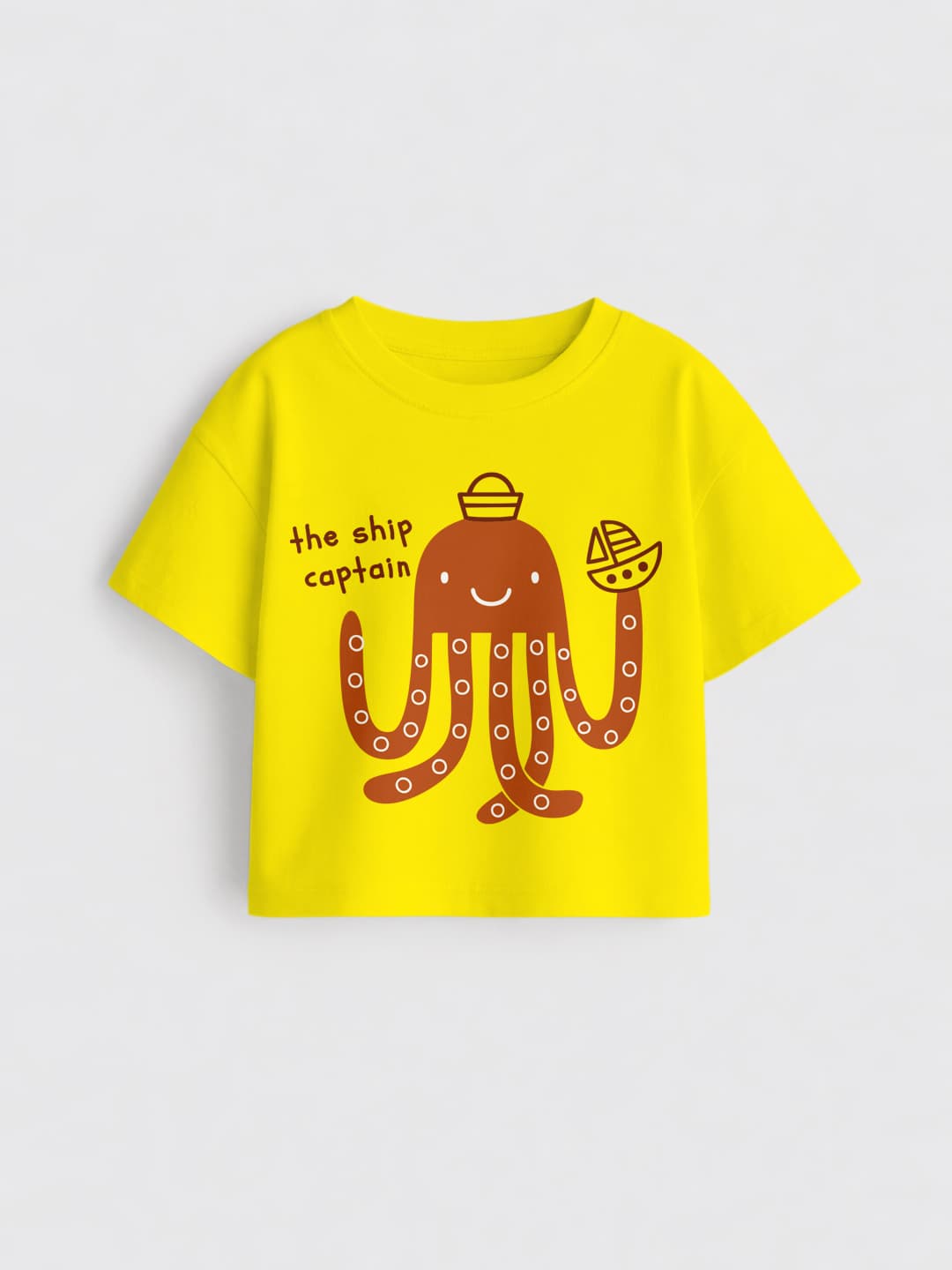 Girls ShipCaptain BrightYellow Tshirt 3YR