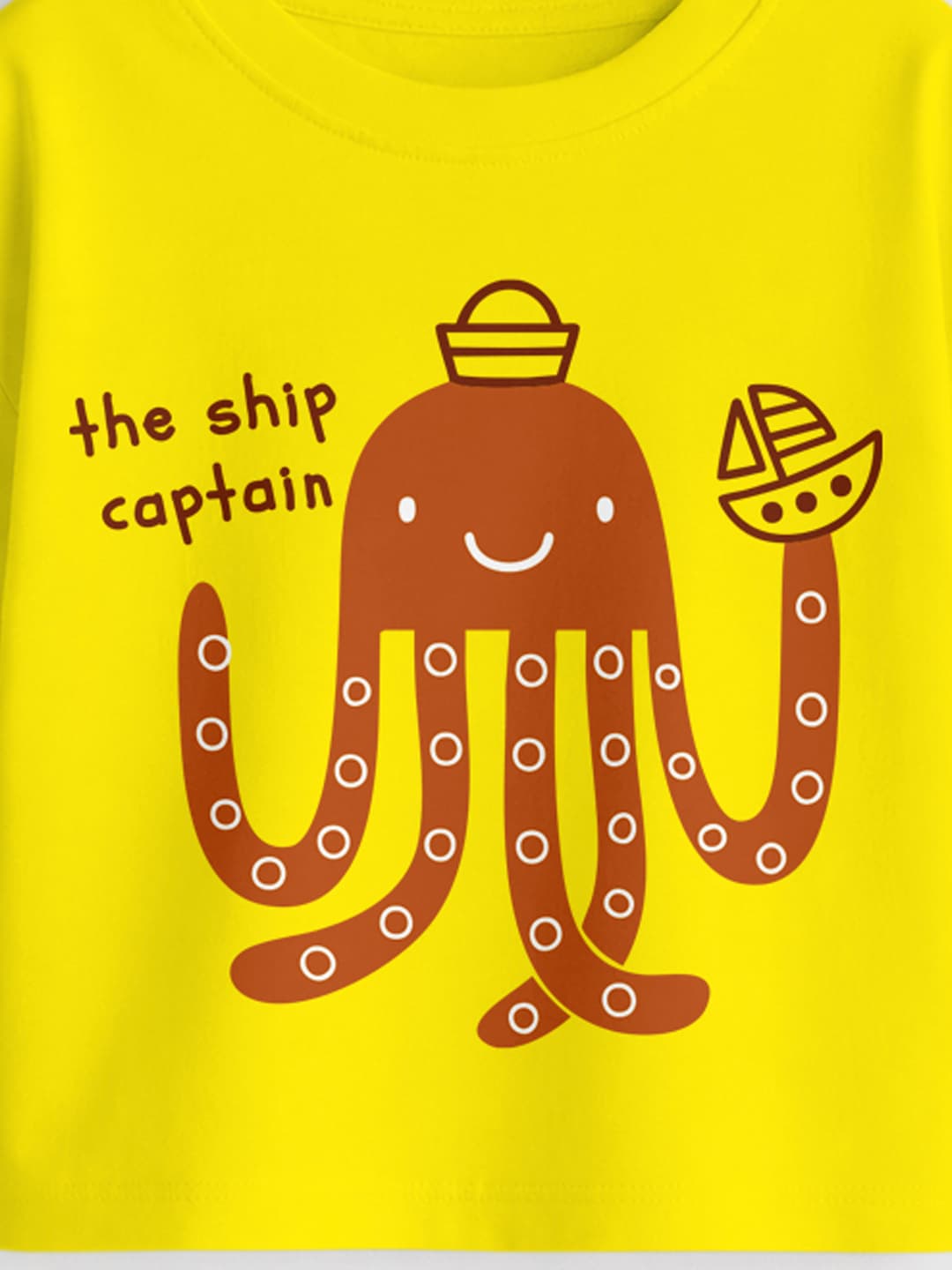 Girls ShipCaptain BrightYellow Tshirt 3YR