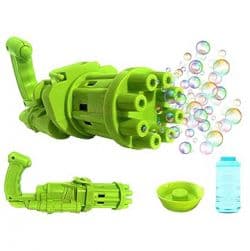 8-Hole Electric Bubbles Gun for Toddlers Toys,Gatling Bubble Machine Outdoor & Indoor Toys for Boys and Girls I Bubble Gun for Kids (Green)