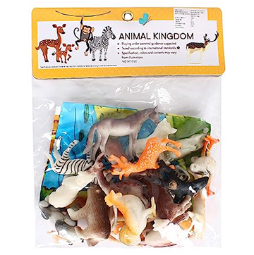 Animal Kingdom - Zoo Wild Animals Figures Set for Kids