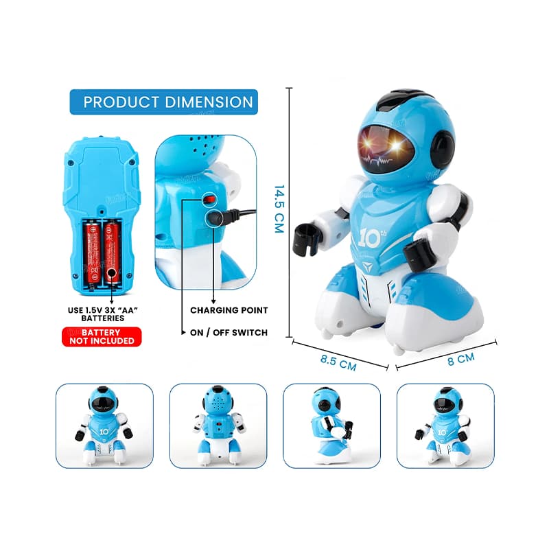 Soccer Robot R/C Football Game (Blue)