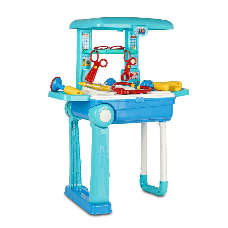 Ilearnngrow Toys Premium Doctor Set with Pull & Push Trolley for Kids,Doctor Set with LED Light Instruments, Pretend Play Doctor Set for Kids Above 3 Years, 13 Piece Doctor Kit, BIS Approved.