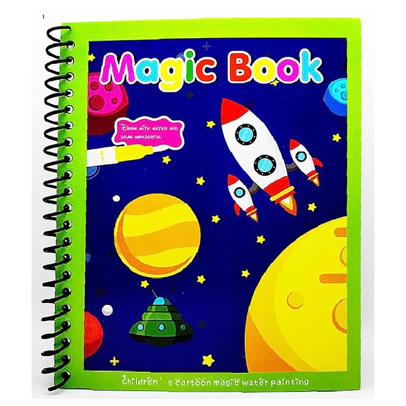 Space Rocket Coloring Magic Book Invisible Ink