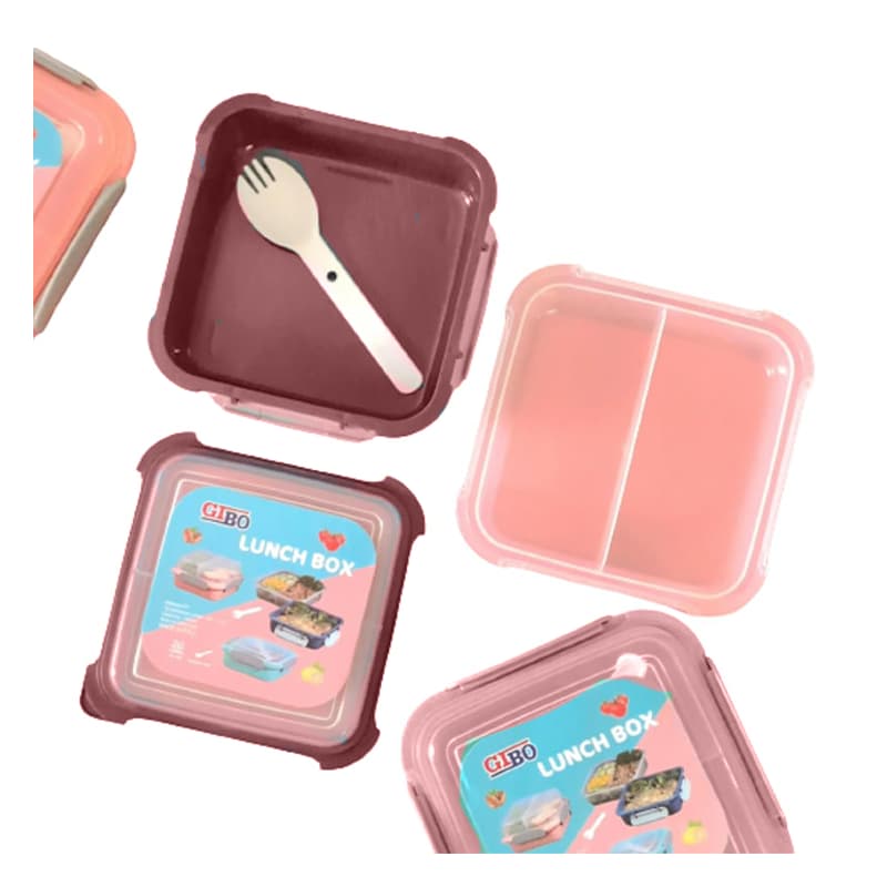 Gibo 2 in 1 lunch box combo set (pack of 2)
