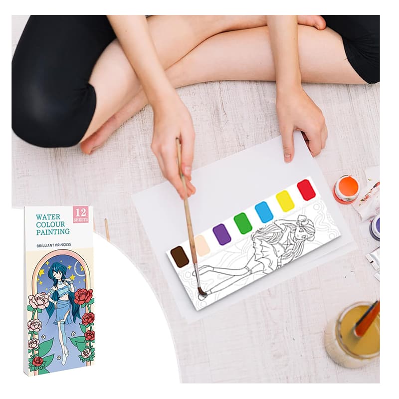 12 sheet water colour painting book (pack of 3)