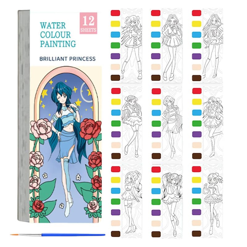 12 sheet water colour painting book (pack of 3)