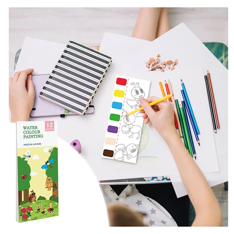 12 sheet water colour painting book (pack of 3)