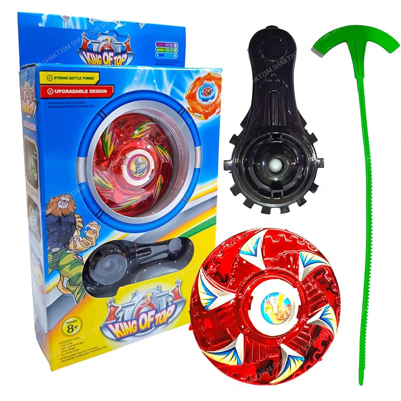 King of Top Beyblade with Metal Tip (Red)