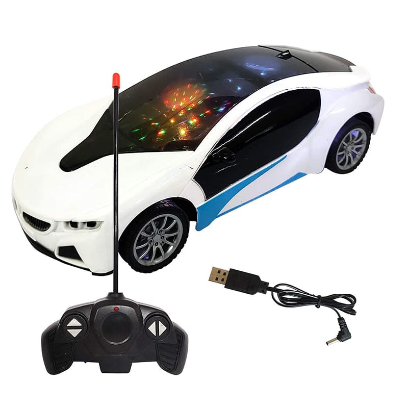 3D Famous Remoat Control Car White