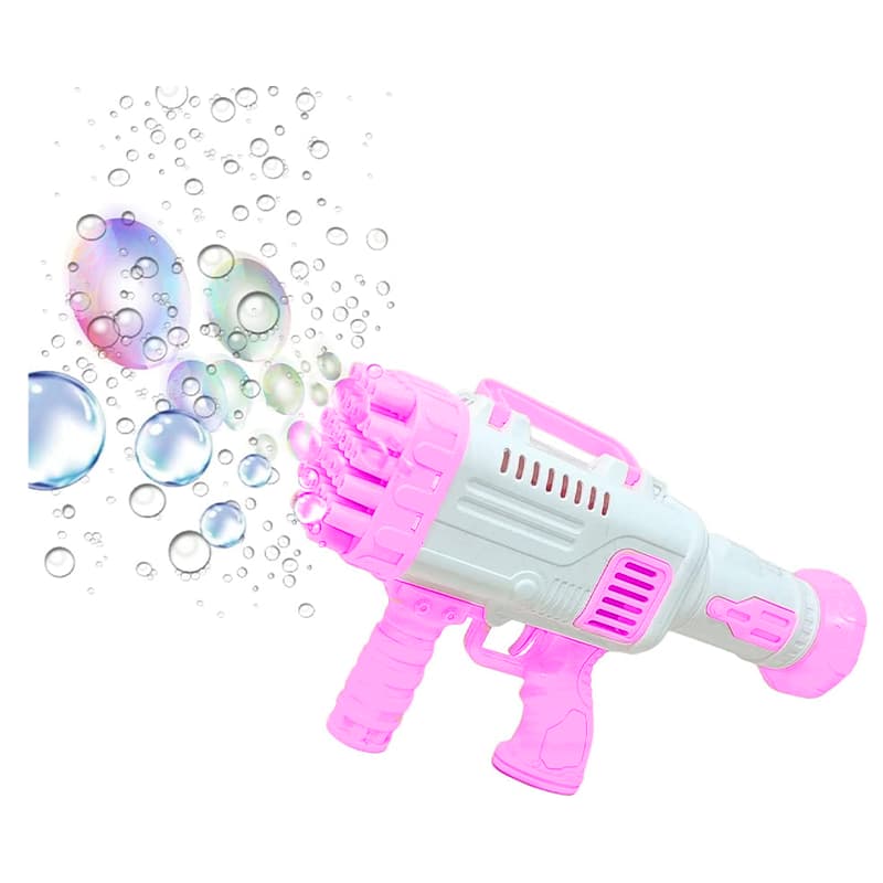 Super Rocket Bubble Gun 32 HOLE (Pink)