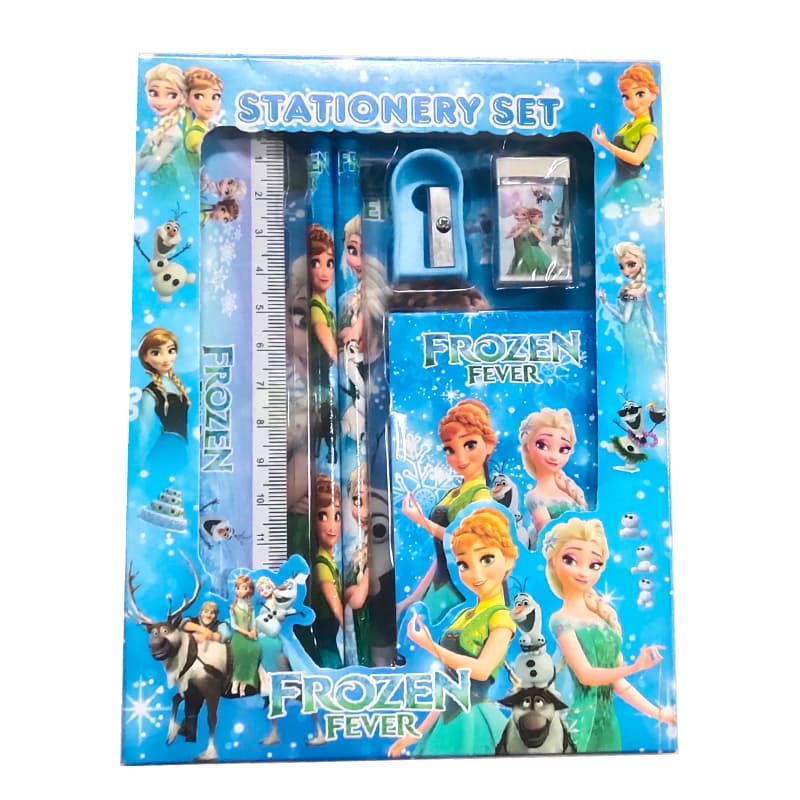 Frozen fever cartoon printed Pencil stationery set