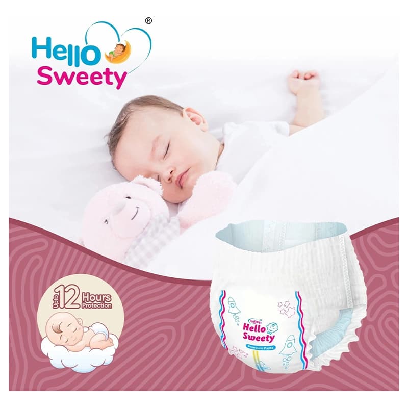 Unijoy Hello Sweety Baby Diaper Pants-Fast Absorption & Cottony Soft Feel | Pack of 1 - XL (48 Pieces)