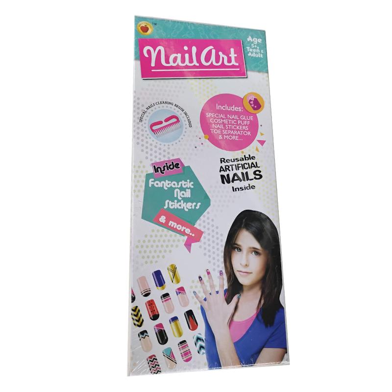 Applefun Nail Art Junior kit with reusable artificial nails | Art & Craft Kit for Kids | DIY Creative Activity Set | Art & Craft