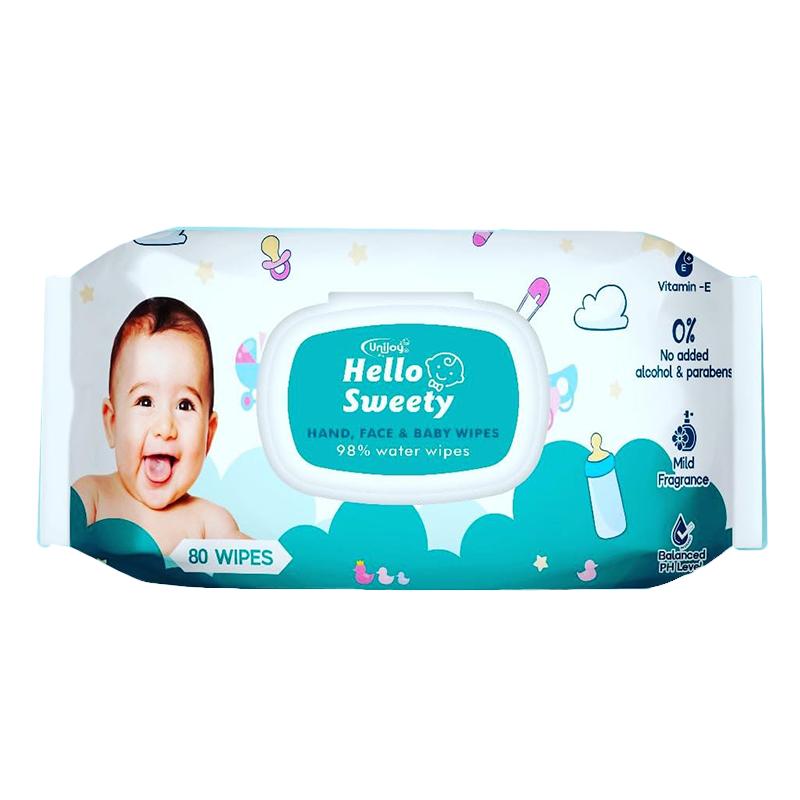 UNIJOY Hello Sweety Baby Wet Wipe Enriched with Vitamin E (Green)