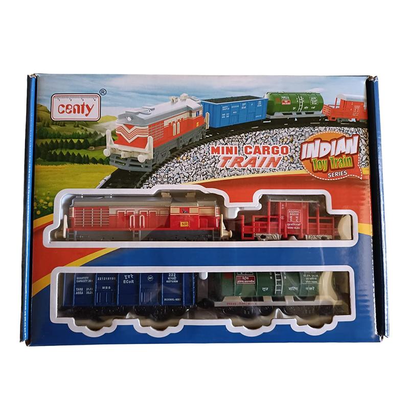 Mini Cargo Train Track Set Battery Operated Train Toy for Kids