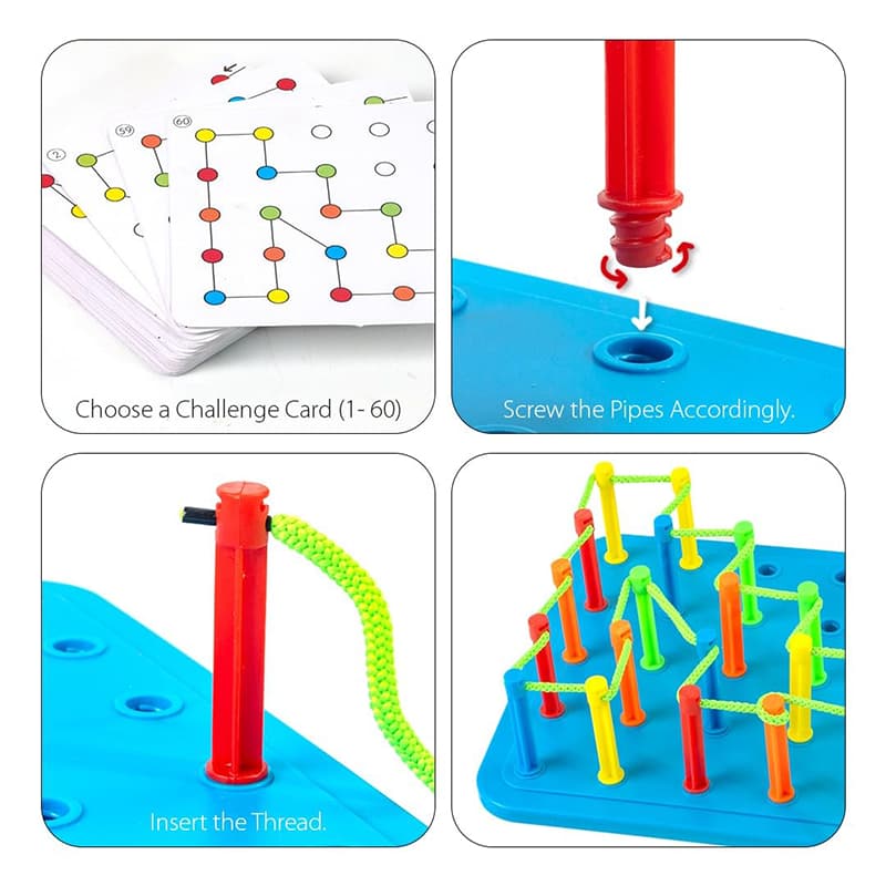 Ratnas Thread challenge fun and competitive game | Board Game for Kids & Family | Strategy Fun Indoor Game | Board Games