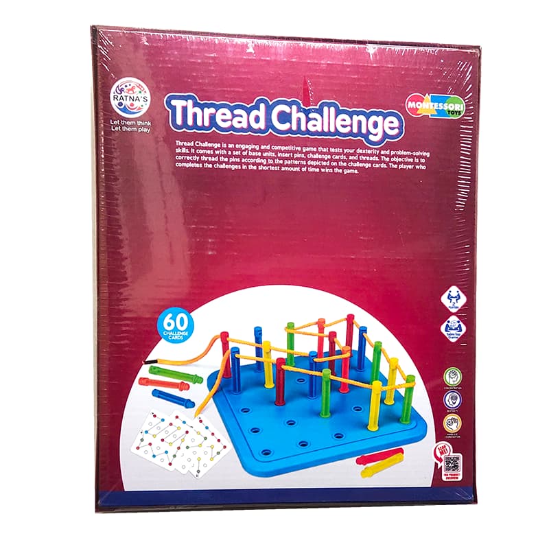 Ratnas Thread challenge fun and competitive game | Board Game for Kids & Family | Strategy Fun Indoor Game | Board Games
