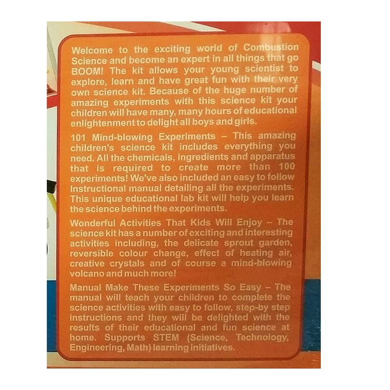 Ekta Boom Fun with Science Science Lab Kit 101 Experiments Inside 24 Lab Tool 80 Page | Board Game for Kids & Family | Strategy Fun Indoor Game | Board Games