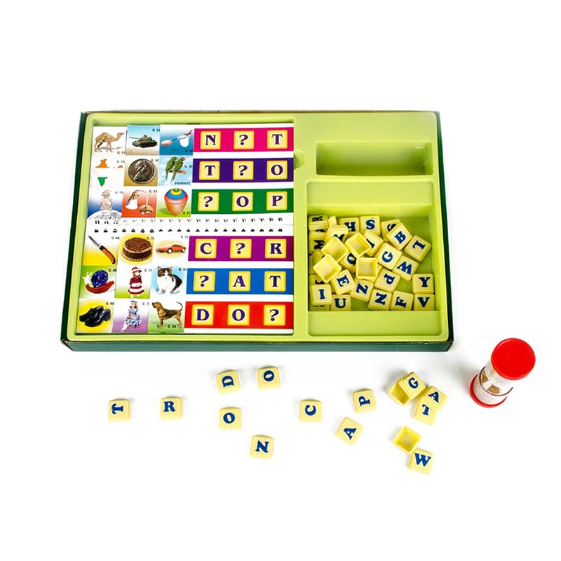 TOY FUN Missing Letter Strain Your Brain And Spell In Time - 50 Letter Tiles (Multicolor) | Educational Toy for Kids | Learning Development Skill Building Toy | Educational Toys