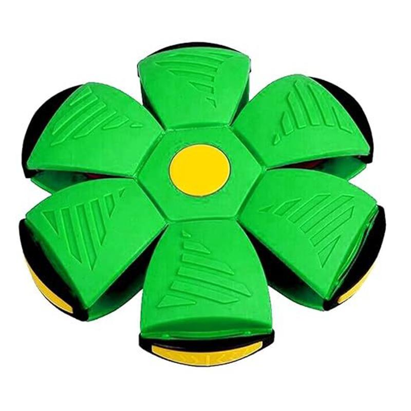 UFO Ball, Interactive Flying Saucer Toy, Pet Training Ball (Green) | Outdoor Game for Kids | Garden Fun Play Activity Set | Outdoor Games