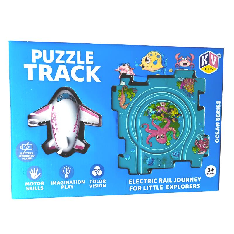 KV Toys Ocean Series Puzzle Track 4 Pcs (KV Toys) (Multicolour) | Puzzle for Kids | Brain Development Jigsaw Puzzle | Puzzles