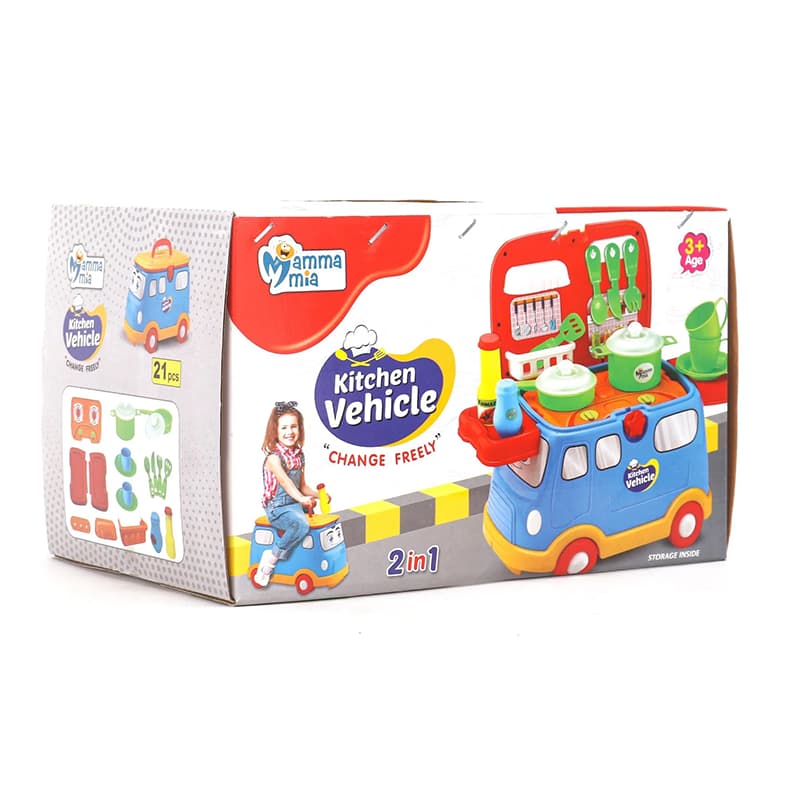 Mamma mia Kitchen Vehicle | Role Play Toy Set for Kids | Pretend Play Kitchen Doctor Kit | Role Play