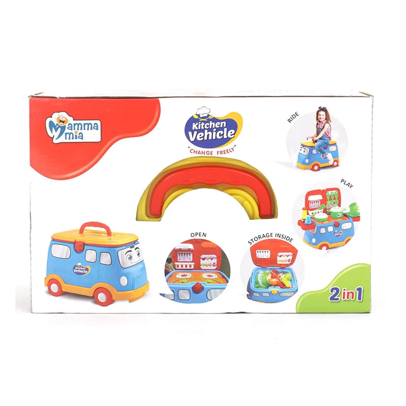 Mamma mia Kitchen Vehicle | Role Play Toy Set for Kids | Pretend Play Kitchen Doctor Kit | Role Play
