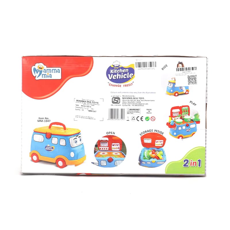 Mamma mia Kitchen Vehicle | Role Play Toy Set for Kids | Pretend Play Kitchen Doctor Kit | Role Play