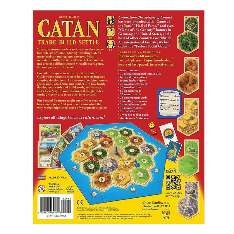 Catan Trade Build Settle Educational Board Games | Board Game for Kids & Family | Strategy Fun Indoor Game | Board Games