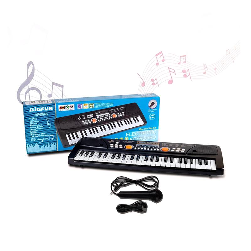 Gooyo BigFun 49 keys Piano (Gooyo) - Black | Musical Toy for Kids | Battery Operated Sound & Light Toy | Musical Toys