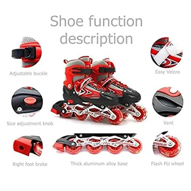 Skating In-line for Kids | Red Color | Outdoor Games Toy | Skating