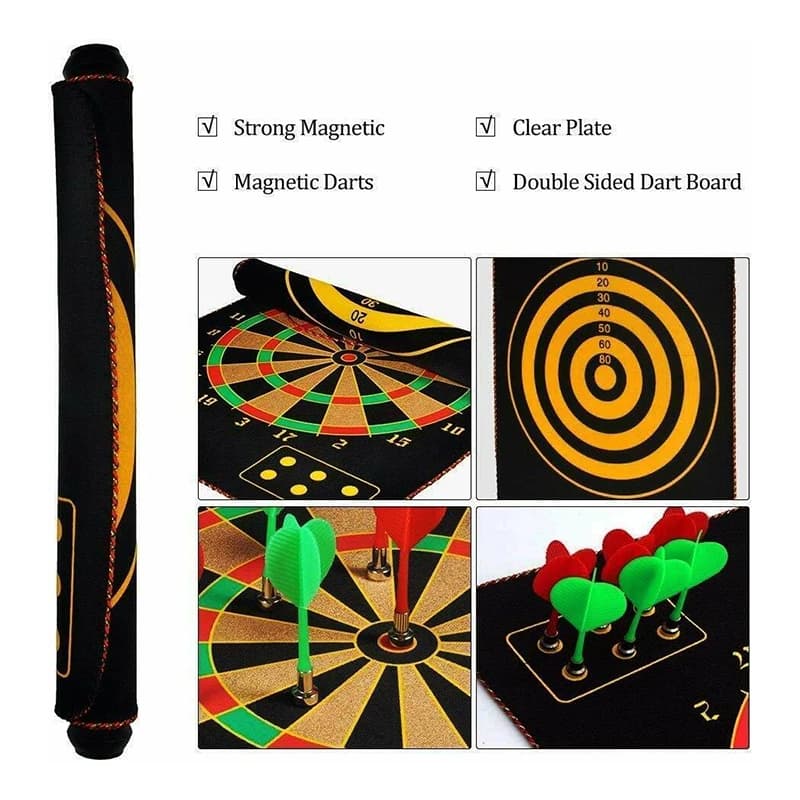Magnet dartboard(17 inch) - Black | Board Game for Kids & Family | Strategy Fun Indoor Game | Board Games