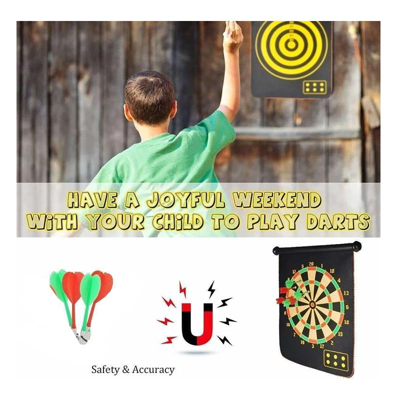 Magnet dartboard(17 inch) - Black | Board Game for Kids & Family | Strategy Fun Indoor Game | Board Games