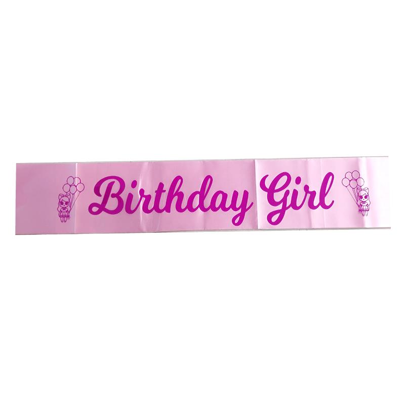 Light Pink Birthday Girl Sash | Sash Ribbon for Kids | Decorative Party Ribbon Sash | Party Sash
